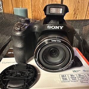Sony Black Cyber-shot Digital Camera with Pop-up Flash